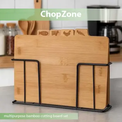 ChopZone™ Комплект многофункционални бамбукови дъски за рязане