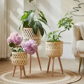 RattanBloom™ Подови цветарници от ратан