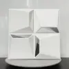 Reflectiva™ 3D PVC огледален стенен панел 50 x 50 см - 8 броя