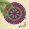 Кръгла плажна кърпа Mandala