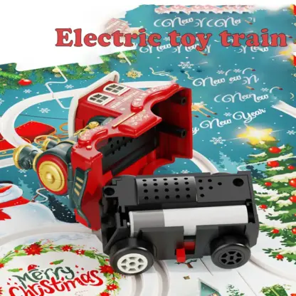 MerryRail™ коледна пъзел писта с електрически влак – 25 части