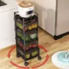 SpinRack™ въртяща се количка за рафтове - 4 нива