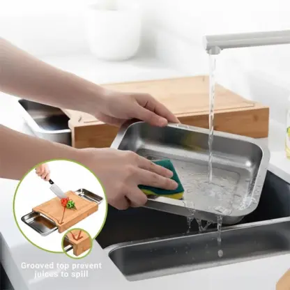 ChopStar™ бамбукова дъска за рязане с чекмеджета