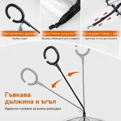 PawBrella™ регулируем чадър за поводи на кучета
