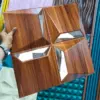 Reflectiva™ 3D PVC огледален стенен панел 50 x 50 см - 8 броя