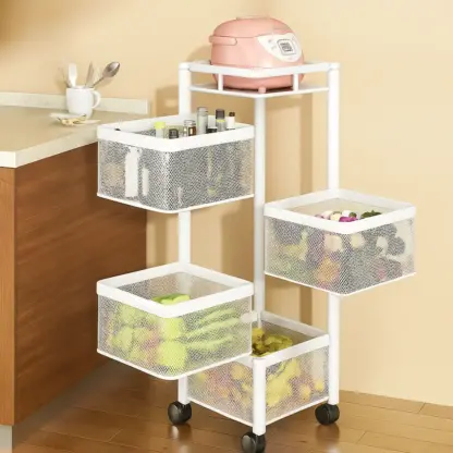 SpinRack™ въртяща се количка за рафтове - 4 нива