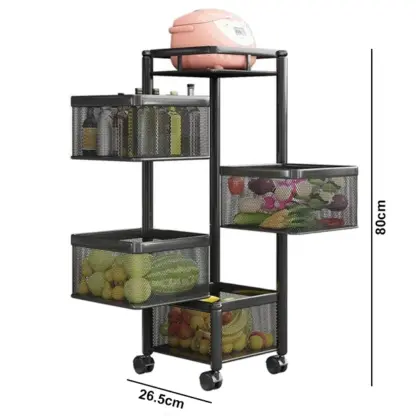 SpinRack™ въртяща се количка за рафтове - 4 нива-middle