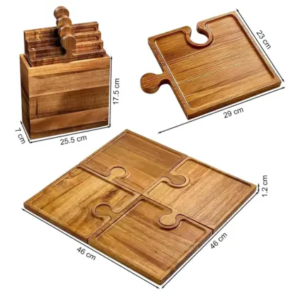 PuzzleTray™ Дървен сет за сервиране на пъзели-middle
