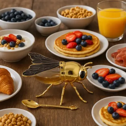 BeeJar™ design medové nádoby s lžičkou