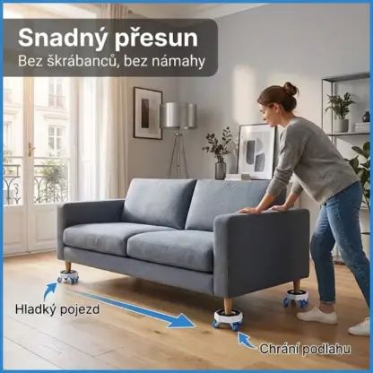 FurnyFlex™ sada nábytkových přepravních koleček