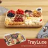 TrayLuxe™ 6dílný bambusový podnos na občerstvení s víkem