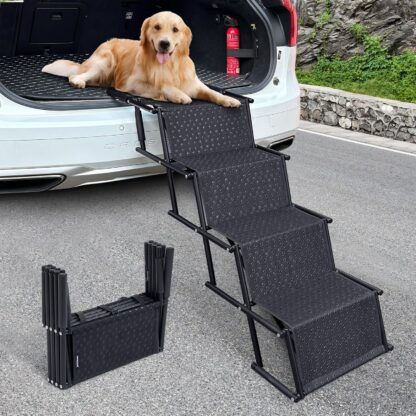 StairPup™ Skládací rampa pro domácí mazlíčky se 4 schůdky