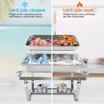 BuffetPro™ dvoukomorový ohřívací podnos