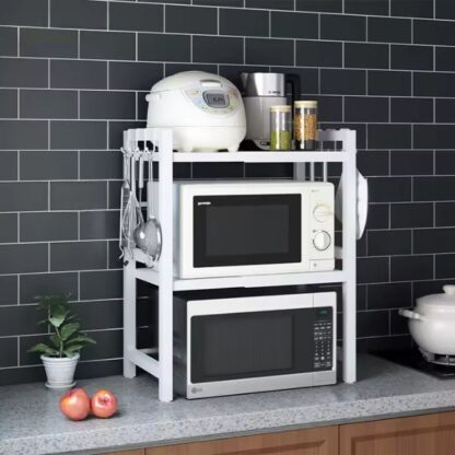 MagicRackPro™ Třípatrový výsuvný stojan do mikrovlnné trouby