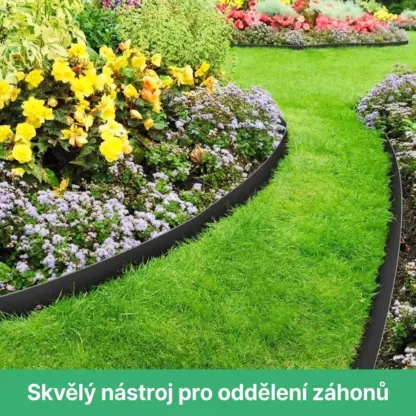 EasyBorder™ plastový okraj na trávník s hřebíky - 10 m