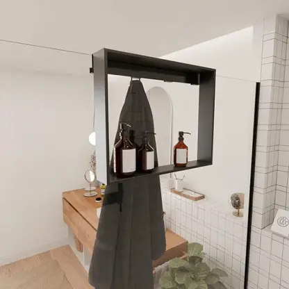 FrameRack™ závěsná sprchová polička s háčky