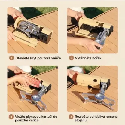 FlameGo™ přenosný skládací plynový vařič