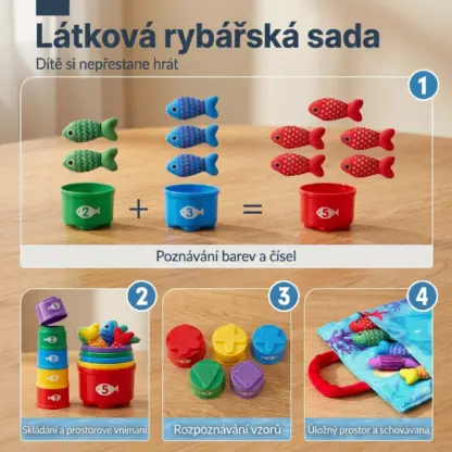 HookaPlay™ Montessori rybářská & třídicí hra pro batolata