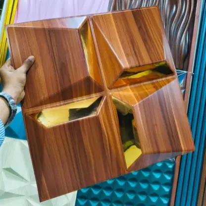 Reflexní™ 3D PVC zrcadlový panel na stěnu 50 x 50 cm - balení 8 kusů