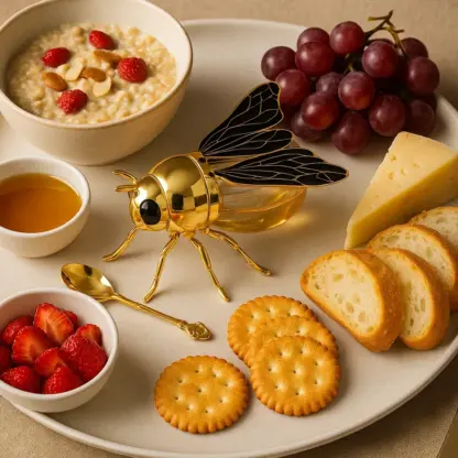 BeeJar™ design medové nádoby s lžičkou