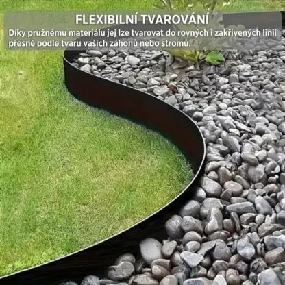 EasyBorder™ plastový okraj na trávník s hřebíky - 10 m