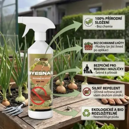 ByeSnail™ přírodní odpuzovač šneků a slimáků (500 ml)