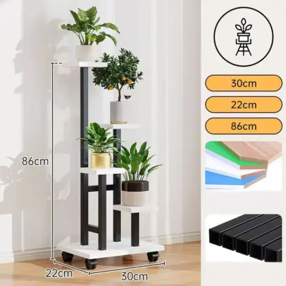 BloomNest™ 4patrový pojízdný stojan na rostliny