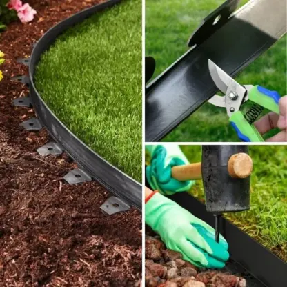 EasyBorder™ plastový okraj na trávník s hřebíky - 10 m