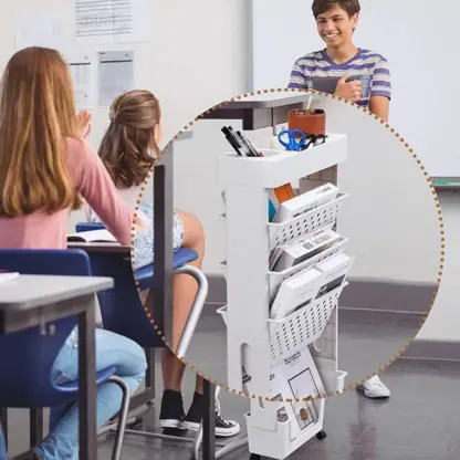 BookCart™ pětiúrovňová pojízdná knihovna
