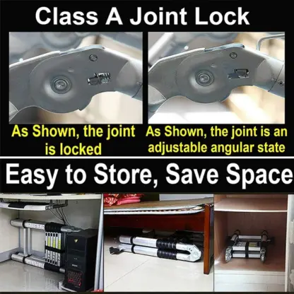 LadMax™ hliníkový teleskopický skládací žebřík 220-440 cm