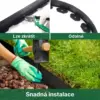 EasyBorder™ plastový okraj na trávník s hřebíky - 10 m-middle