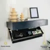 FloatShelf™ nástěnná police s tajnou přihrádkou (53 x 17,5 x 5 cm)-middle