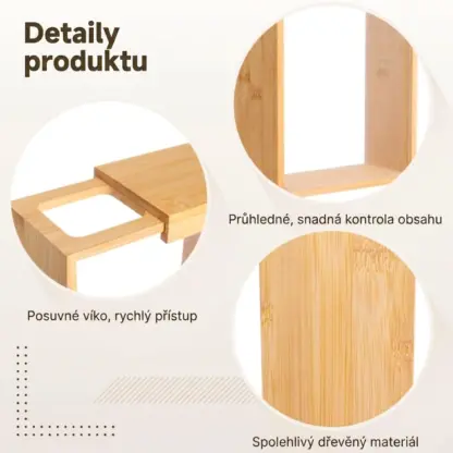 ClearGrain™ dřevo-akrylová dóza (3 ks)-middle