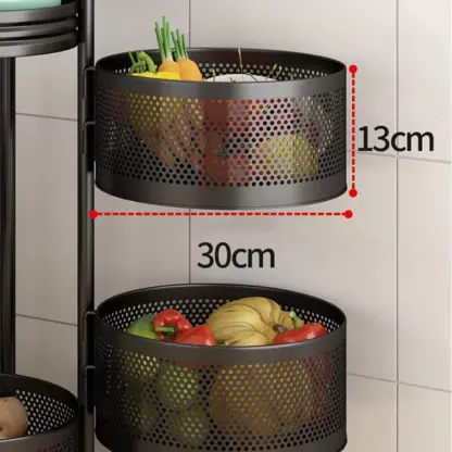 Třípatrový organizér na vozík RotatoRack™-middle