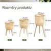 RattanBloom™ stojanové ratanové květináče-middle