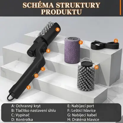 CharBlaze™ elektrický kartáč na čištění grilů-middle