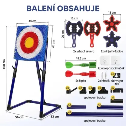 AimStrike™ házecí hra sekerami a šurikeny pro děti-middle