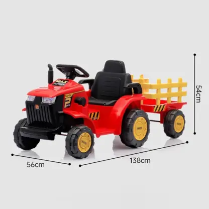 FarmRider™ dětský elektrický traktor s přívěsem-middle