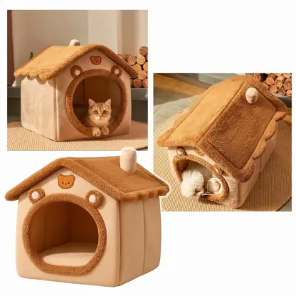FluffHut™ Plüschhaustierbett
