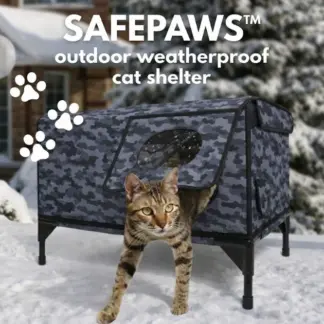 SafePaws™ wetterfeste Katzenschutzunterkunft für den Außenbereich