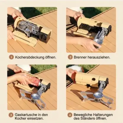 FlameGo™ tragbarer faltbarer Gaskocher