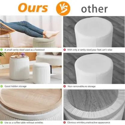 Tabura™ Aufbewahrungs-Set Hocker mit wendbarem Deckel