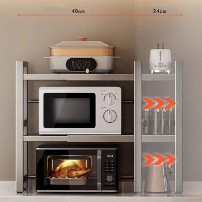MagicRackPro™ 3-stufiges, ausziehbares Mikrowellenregal