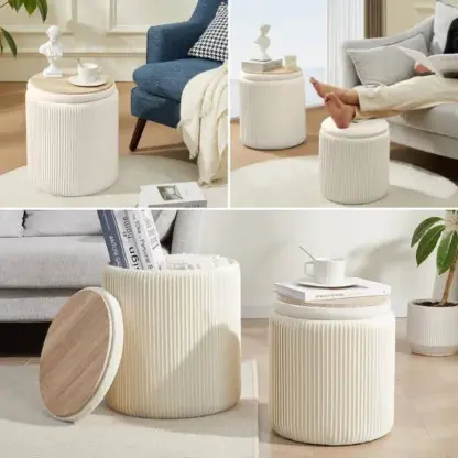 Tabura™ Aufbewahrungs-Set Hocker mit wendbarem Deckel