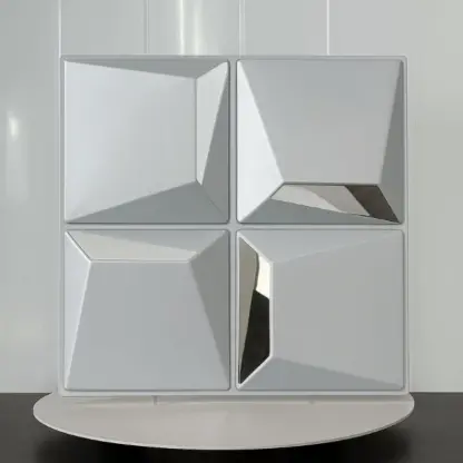 Reflectiva™ 3D PVC-Spiegelwandpaneel 50 x 50 cm - 8er Pack