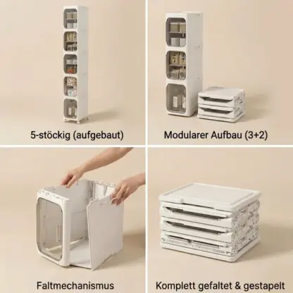 5-stufiges stapelbares Lagerregal GapStack™-middle