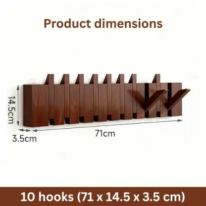 PianoRack™ Holzkleiderständer in Klavier-Tasten-Design-middle