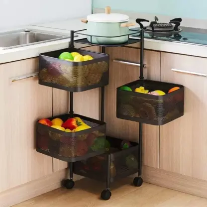 SpinRack™ pöörlev riiulikäru - 4 tasandit