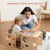 MonteKiddo™ puidust lauakomplekt väikelastele