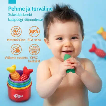 HookaPlay™ Montessori kalapüügi- ja sorteerimismäng väikelastele